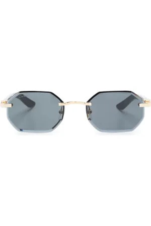 Cartier Geometriske solbriller med uindfattet stel