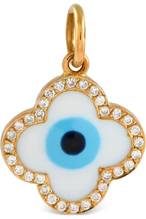 Aaron Basha Evil eye-vedhæng i 18 karat rødguld med diamanter