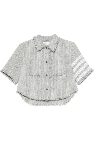 Thom Browne 4-Bar-skjorte i tweed
