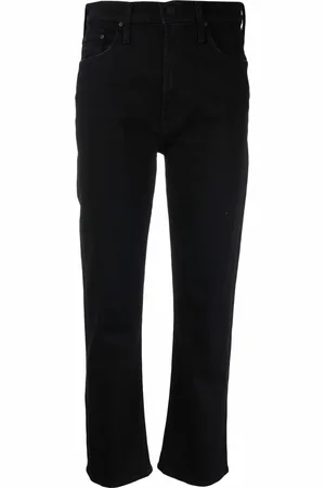 Mother Højtaljede Rider jeans med cropped ben
