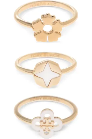 Tory Burch Ring med vedhæng-udsmykning (sæt med tre)
