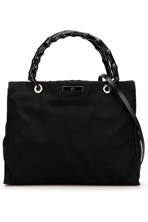 Gucci Satchel-taske i bambus og nylon fra det 20. århundrede