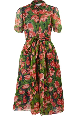 Carolina Herrera Skjortekjole med tulipantryk