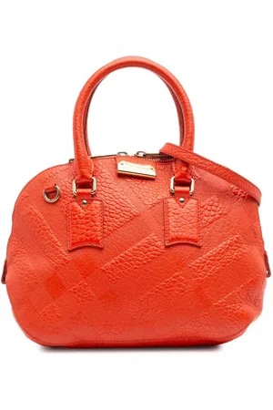 Burberry Ternet Orchard Bowling satchel-taske med prægning fra 2000-2024