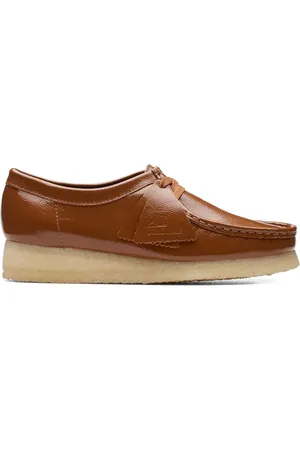 Clarks Wallabee "Dusk Brown Pat" loafers