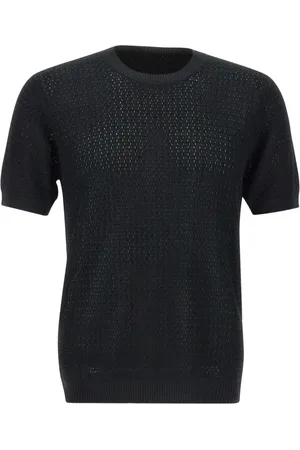 KANGRA CASHMERE T-shirt i åben strik