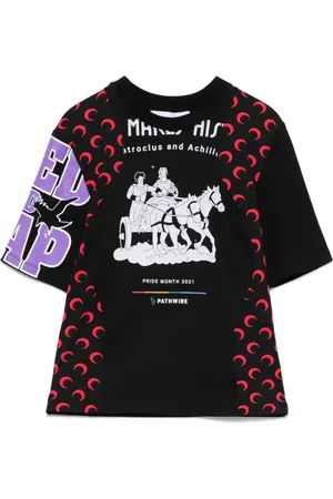Marine Serre T-shirt med regenereret grafik