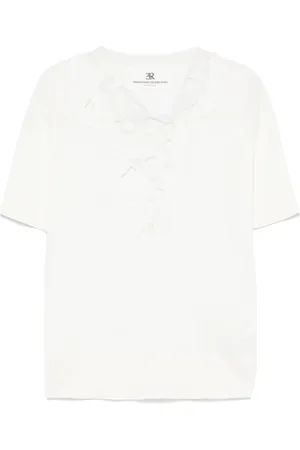ERMANNO SCERVINO T-shirt med blonder