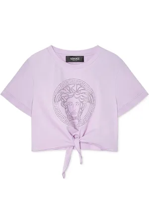 VERSACE T-shirt med Medusa-hoved og snoet detalje