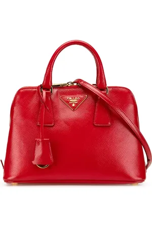 Prada Lille Vernice Promenade satchel-taske i saffianolæder fra 2010-2024