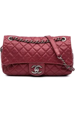 CHANEL Mellemstor quiltet Caviar skuldertaske med flaplukning fra 2012