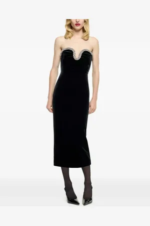 Roland Mouret Kort stropløs kjole i velour