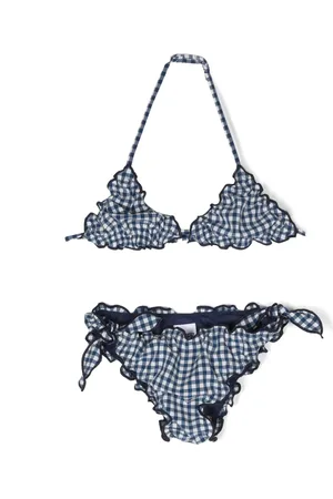 MC2 SAINT BARTH Bikini med flæsedetalje og ande-tryk