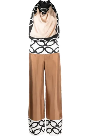 VALENTINO GARAVANI Chain 1967 Foulard jumpsuit i silke