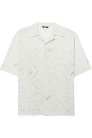 GCDS Skjorte i broderie-anglaise