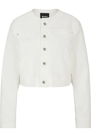 HUGO BOSS Denimjakke med logobogstaver