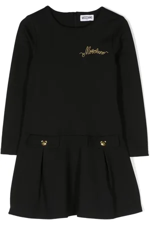 Moschino Skjortekjole med broderet logo og hætte