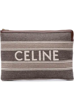 Céline Stor clutch i kanvas med logo fra 2020
