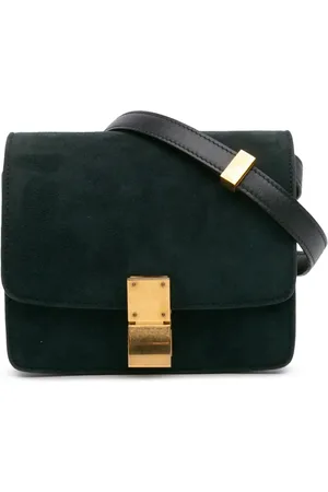 Céline Lille Classic Box crossbody-taske i ruskind fra 2018