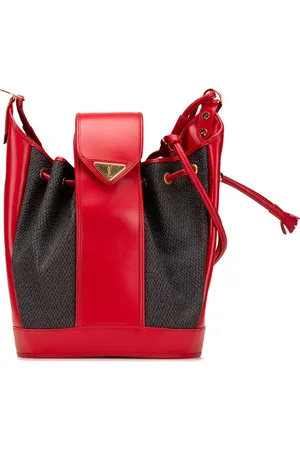 Saint Laurent Bucket-taske i behandlet kanvas fra det 20. århundrede
