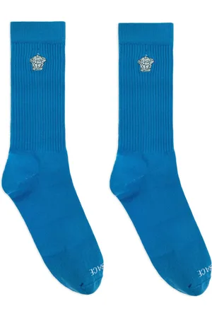 VERSACE Ribbede strømper med Medusa-broderi