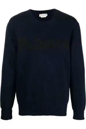 Alexander McQueen Intarsiastrikket sweater med logo