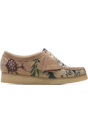 Clarks Wallabee Beige Floral støvler