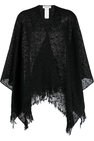 Fabiana Filippi Poncho i bland med frynsekant