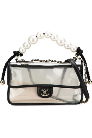CHANEL Medium Sand By The Sea Flap satchel-taske i PVC og lammeskind fra 2019
