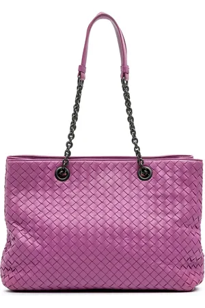 Bottega Veneta Mellemstor Intrecciato tote med dobbelt kæde fra 2021-2024