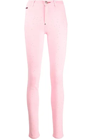Philipp Plein Krystaludsmykkede jeggings med mellemhøj talje