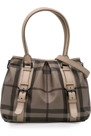Burberry Smoke-ternet Northfield satchel-taske i belagt kanvas fra 2000-2017