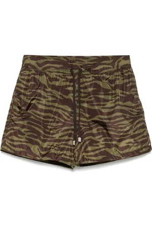 The Attico Badeshorts med zebratryk
