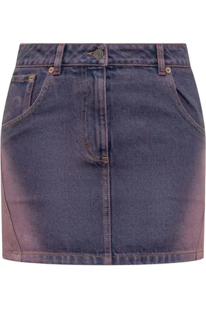 Marine Serre Denim skirt