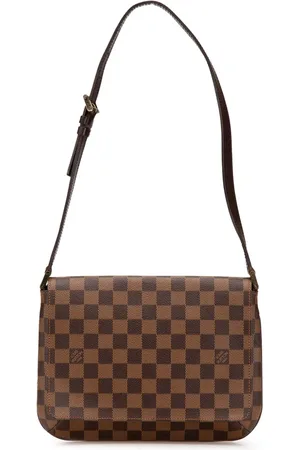 LOUIS VUITTON Damier Ebene Musette Tango skuldertaske med kort rem fra 2002