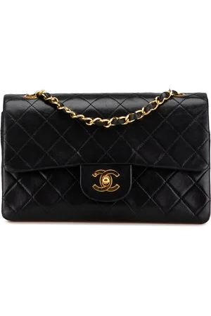 CHANEL Lille Classic Double Flap skuldertaske i lammeskind fra 1989-1991