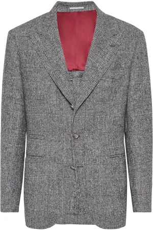 Brunello Cucinelli Enkeltradet ternet blazer