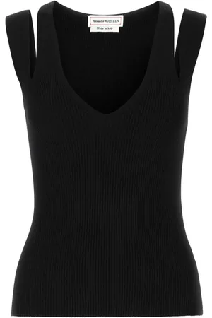 Alexander McQueen Ribstrikket tanktop
