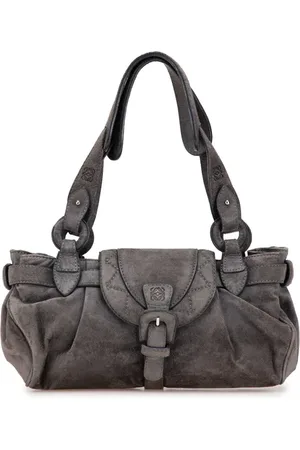 Loewe Anagram skuldertaske i ruskind fra 2000-2024