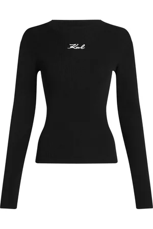 Karl Lagerfeld T-shirt med logobroderi