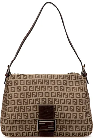 Fendi 2000-2010 Zucchino Canvas Mamma Forever skuldertaske