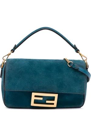 Fendi Lille Baguette satchel-taske i ruskind fra 2010-2025