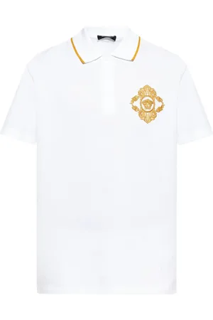 VERSACE Medusa-embroidered polo shirt