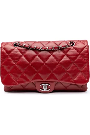 CHANEL Quiltet 3 Accordion Flap skuldertaske i lammeskind fra 2011