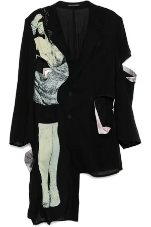 YOHJI YAMAMOTO Blazer med grafisk tryk