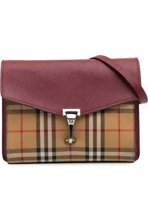 Burberry Lille Derby Macken crossbody-taske i House-ternet kanvas og læder fra 2000-2017