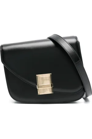 Salvatore Ferragamo Lille asymmetrisk crossbody-taske i læder