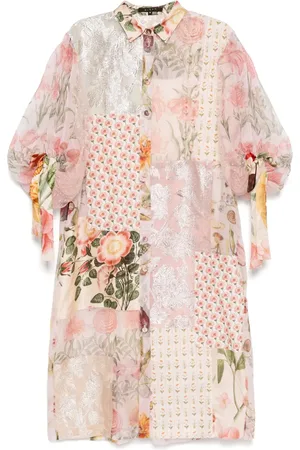 BIYAN Skjortekjole med patchwork
