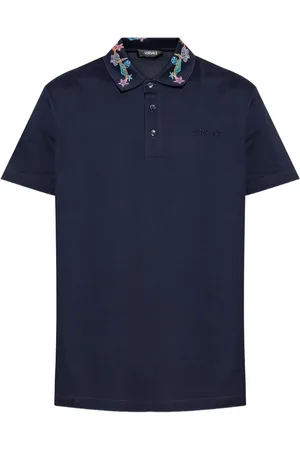VERSACE Logo-embroidered polo shirt