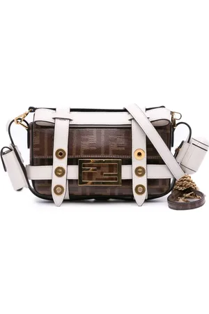 Fendi Mini Cage Baguette satchel-taske med Zucca-mønster fra 2010-2025